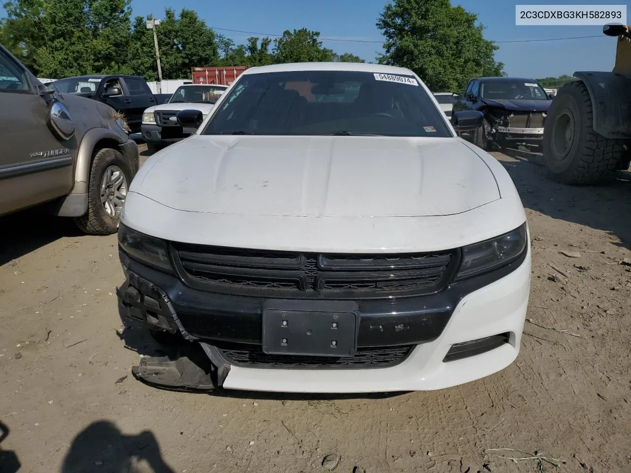 2019 Dodge Charger Sxt VIN: 2C3CDXBG3KH582893 Lot: 54889074