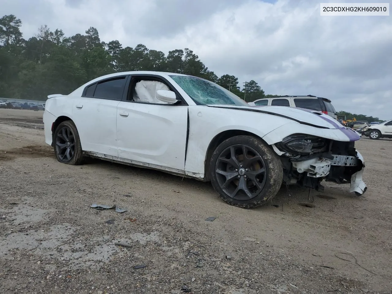 2019 Dodge Charger Gt VIN: 2C3CDXHG2KH609010 Lot: 55556684