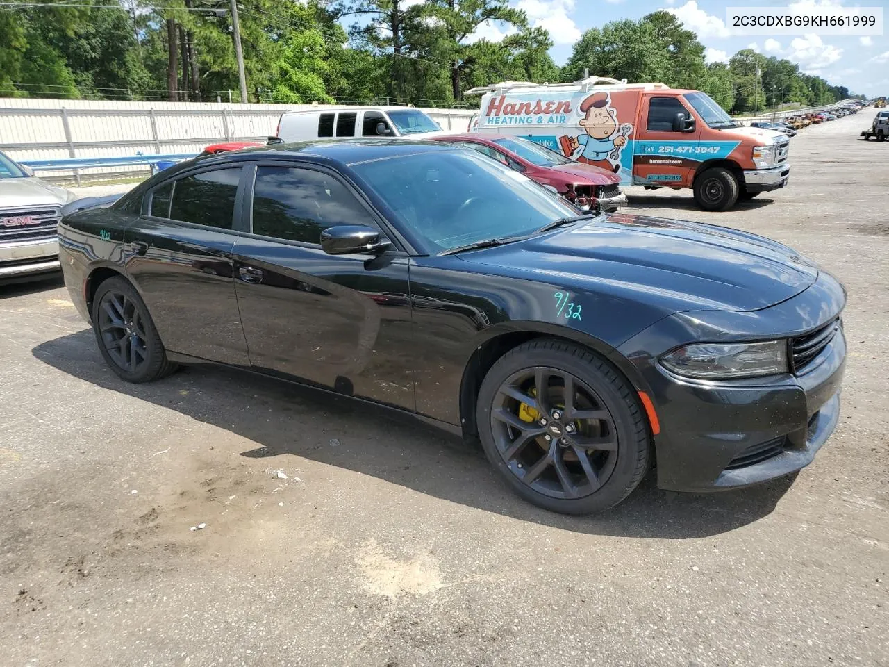 2019 Dodge Charger Sxt VIN: 2C3CDXBG9KH661999 Lot: 55750874