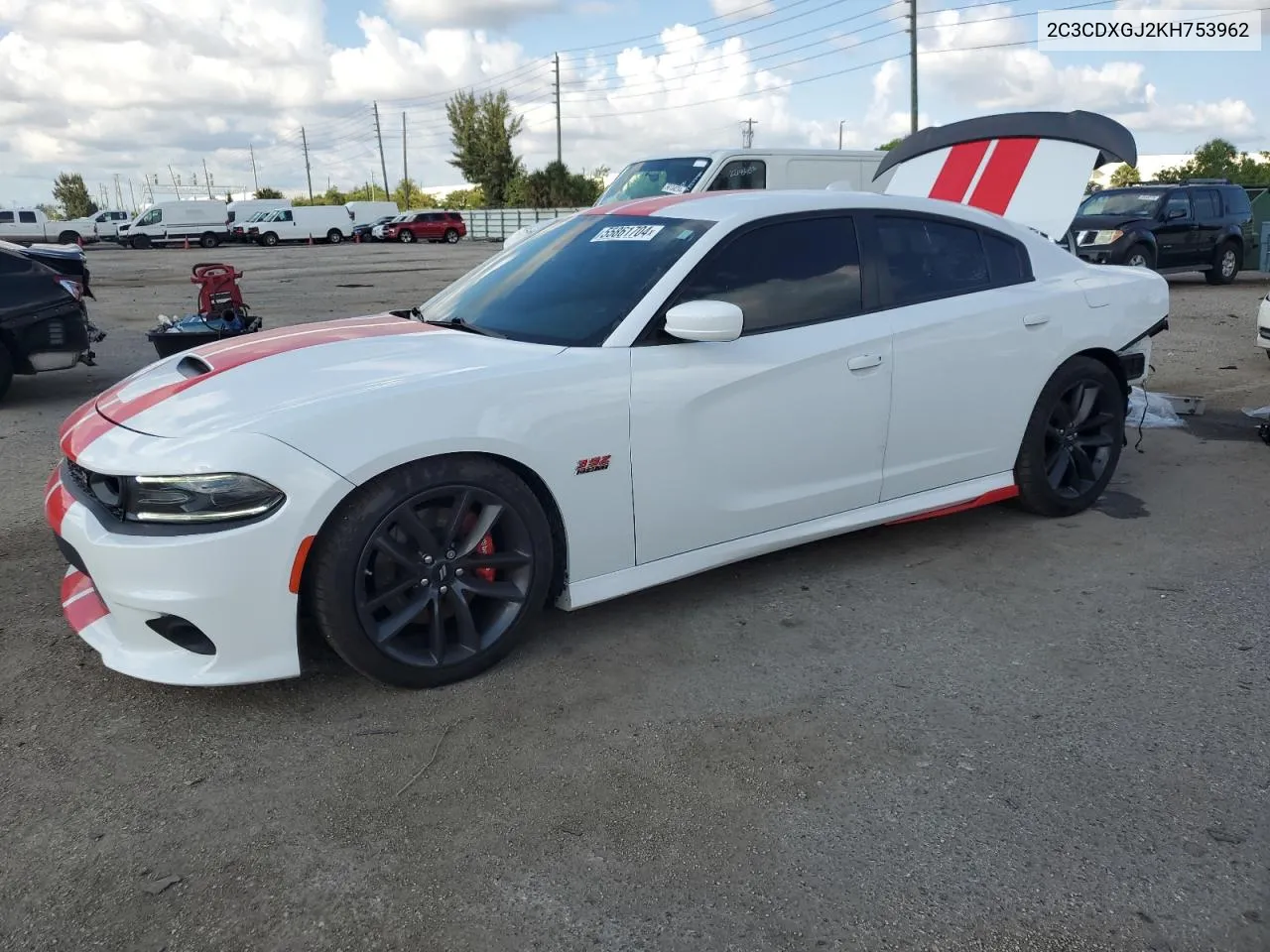 2019 Dodge Charger Scat Pack VIN: 2C3CDXGJ2KH753962 Lot: 55861704