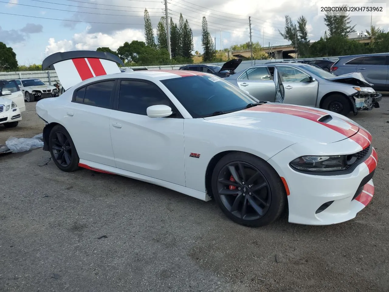 2019 Dodge Charger Scat Pack VIN: 2C3CDXGJ2KH753962 Lot: 55861704