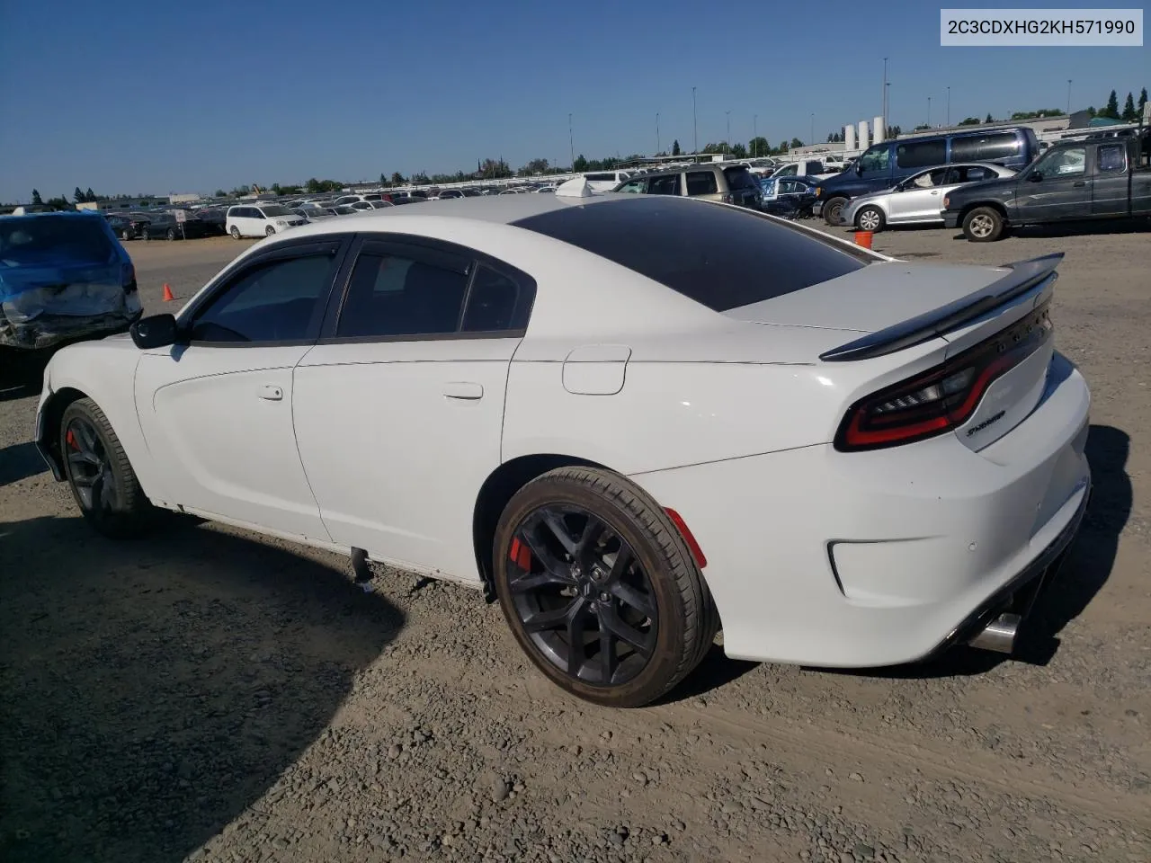 2019 Dodge Charger Gt VIN: 2C3CDXHG2KH571990 Lot: 56339384