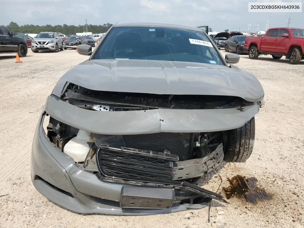 2019 Dodge Charger Sxt VIN: 2C3CDXBG5KH643936 Lot: 57847464