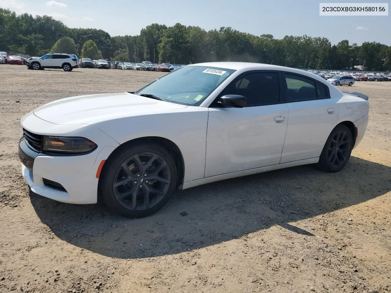 2019 Dodge Charger Sxt VIN: 2C3CDXBG3KH580156 Lot: 66185434