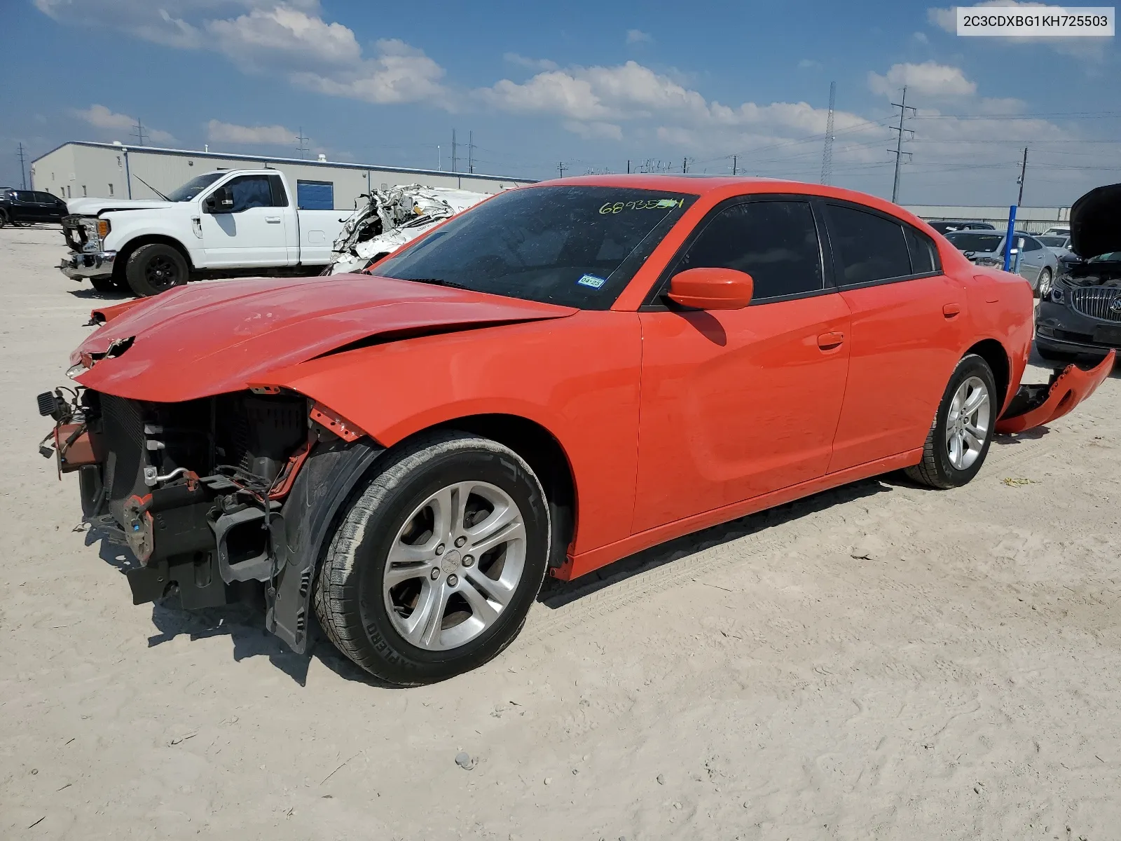 2019 Dodge Charger Sxt VIN: 2C3CDXBG1KH725503 Lot: 68935314