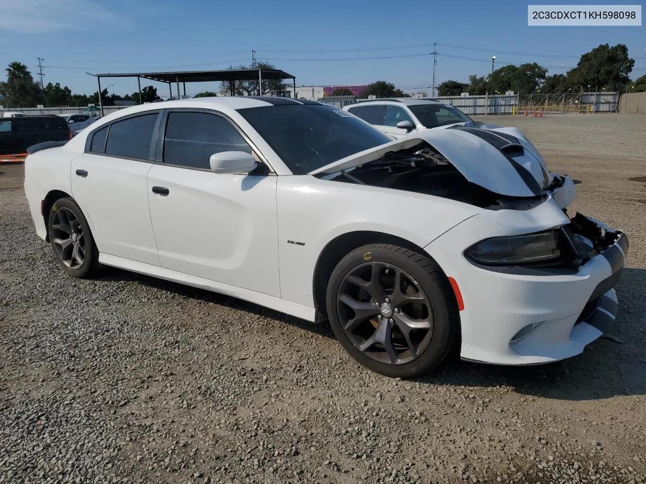 2019 Dodge Charger R/T VIN: 2C3CDXCT1KH598098 Lot: 69903104