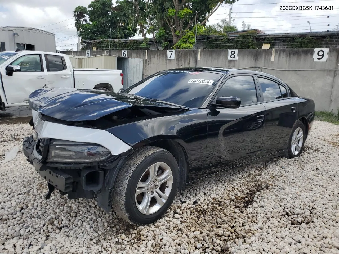 2019 Dodge Charger Sxt VIN: 2C3CDXBG5KH743681 Lot: 70212874