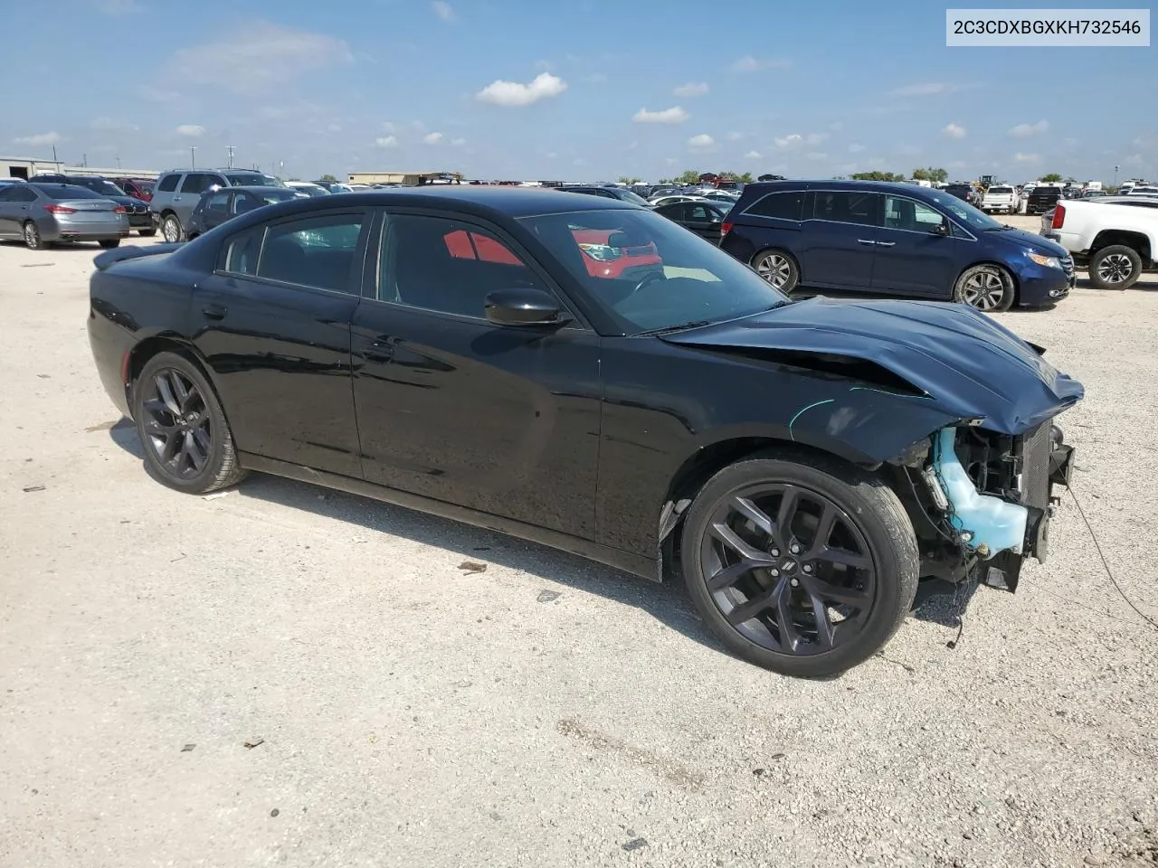 2019 Dodge Charger Sxt VIN: 2C3CDXBGXKH732546 Lot: 70373604