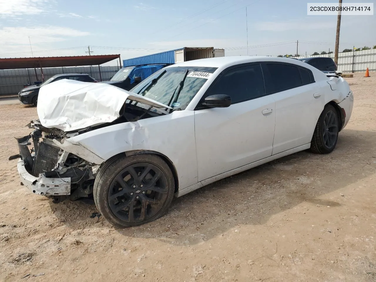 2019 Dodge Charger Sxt VIN: 2C3CDXBG8KH714174 Lot: 70449444