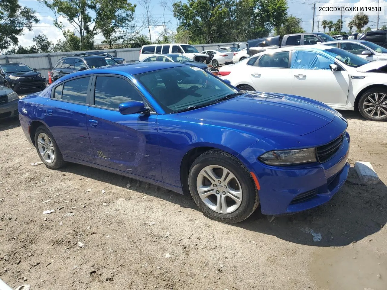 2019 Dodge Charger Sxt VIN: 2C3CDXBGXKH619518 Lot: 70509304