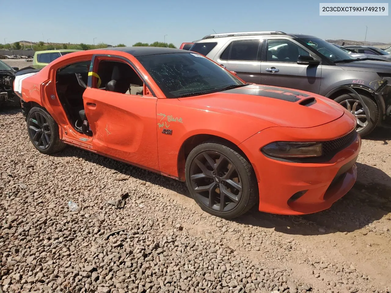 2019 Dodge Charger R/T VIN: 2C3CDXCT9KH749219 Lot: 71469704