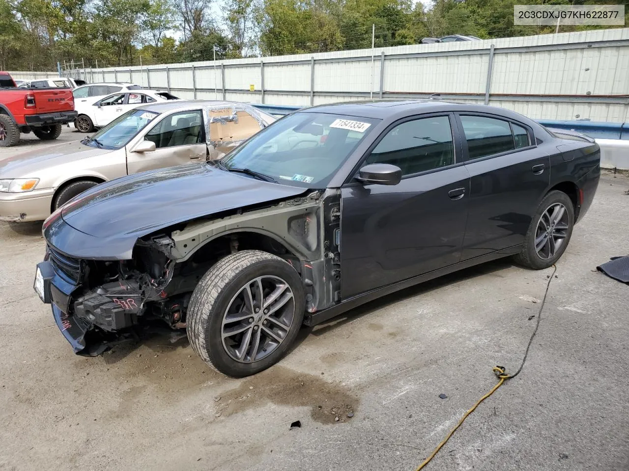 2019 Dodge Charger Sxt VIN: 2C3CDXJG7KH622877 Lot: 71541334