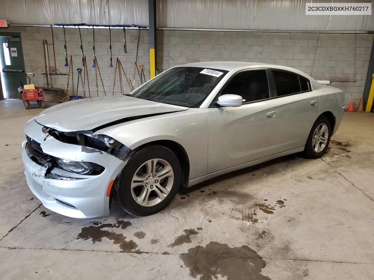 2019 Dodge Charger Sxt VIN: 2C3CDXBGXKH760217 Lot: 71609044