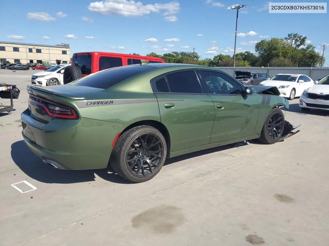 2019 Dodge Charger Sxt VIN: 2C3CDXBG7KH573016 Lot: 71875854