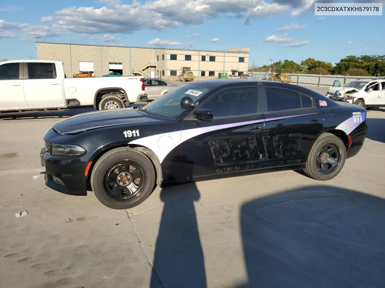 2019 Dodge Charger Police VIN: 2C3CDXATXKH579178 Lot: 71954154