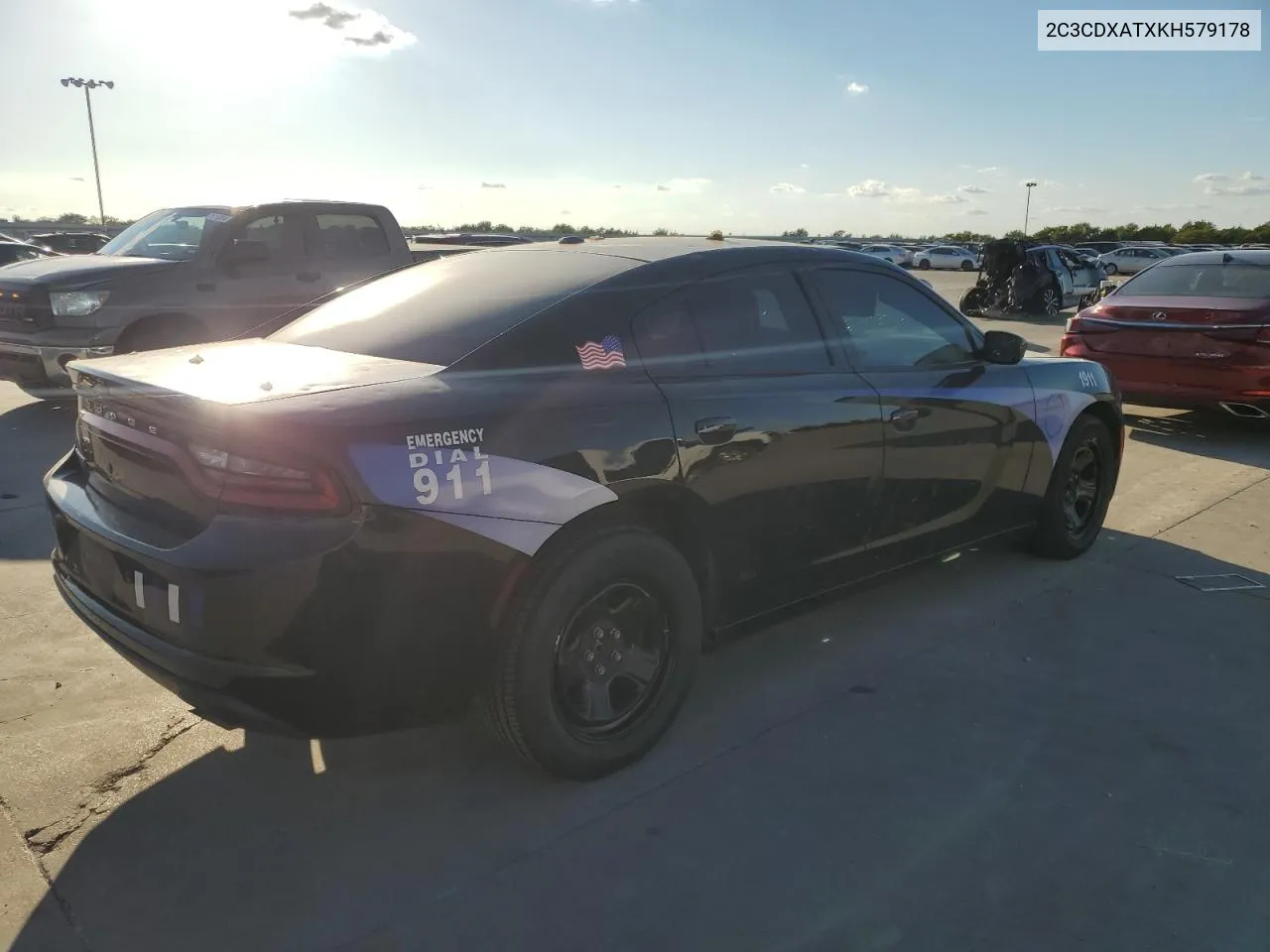 2019 Dodge Charger Police VIN: 2C3CDXATXKH579178 Lot: 71954154