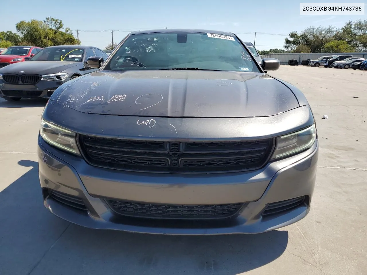 2019 Dodge Charger Sxt VIN: 2C3CDXBG4KH743736 Lot: 72590994