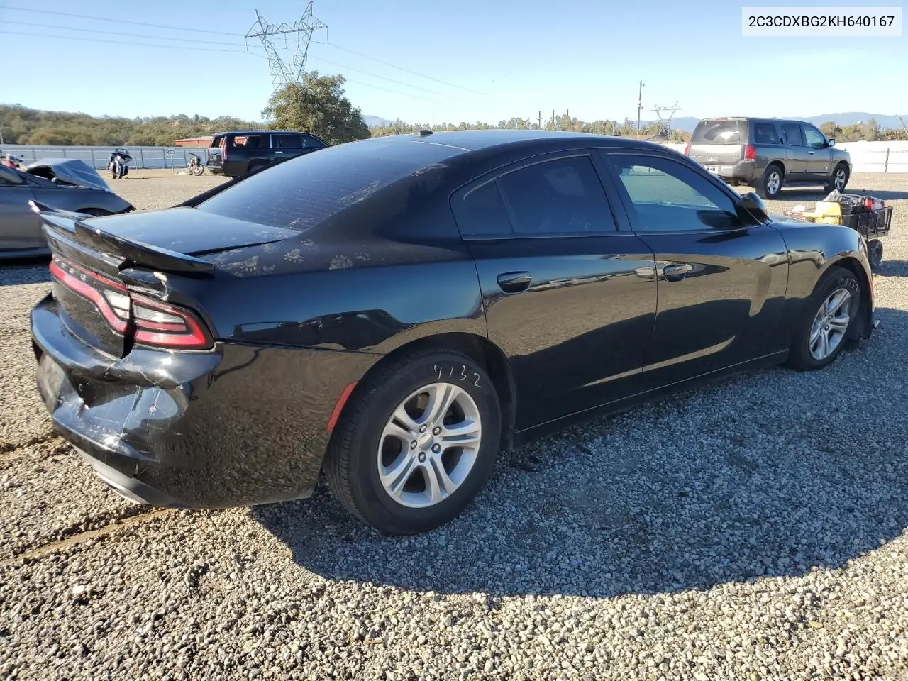 2C3CDXBG2KH640167 2019 Dodge Charger Sxt