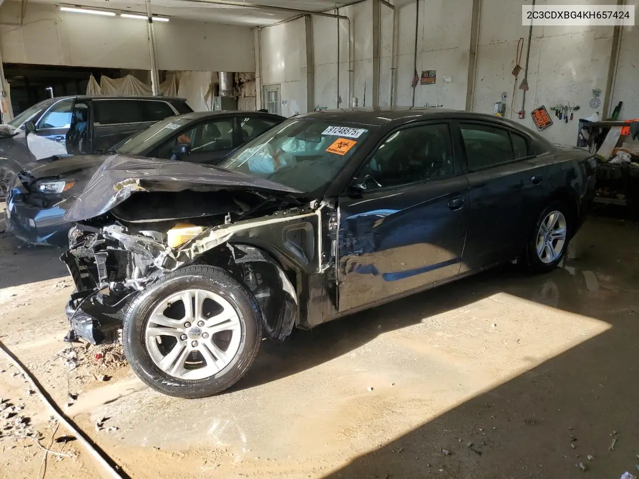 2C3CDXBG4KH657424 2019 Dodge Charger Sxt