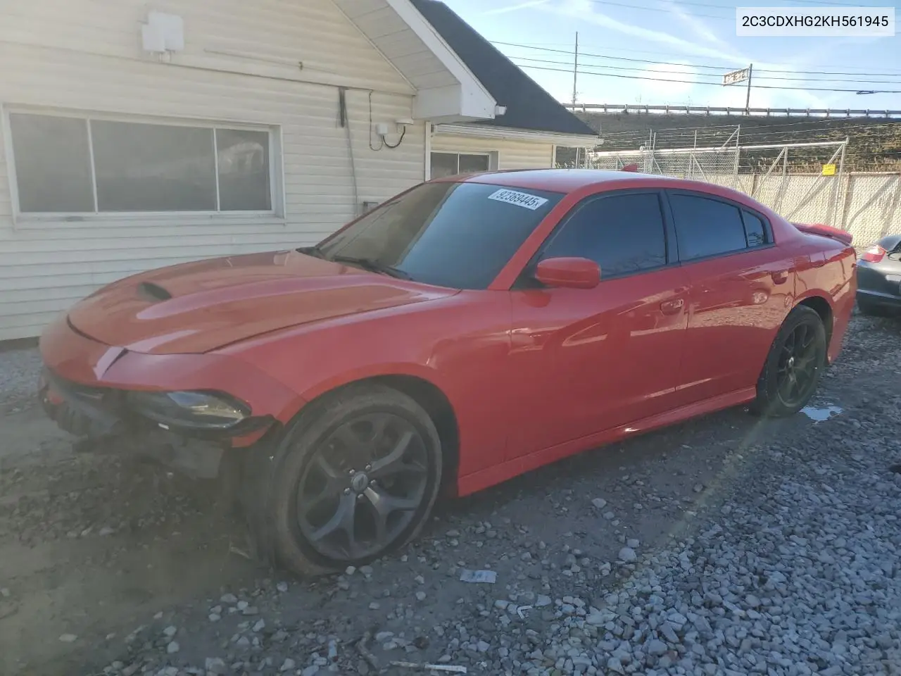 2C3CDXHG2KH561945 2019 Dodge Charger Gt