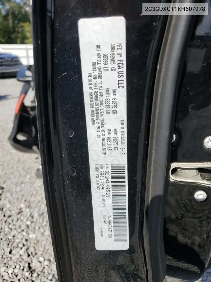 2C3CDXCT1KH607978 2019 Dodge Charger R/T