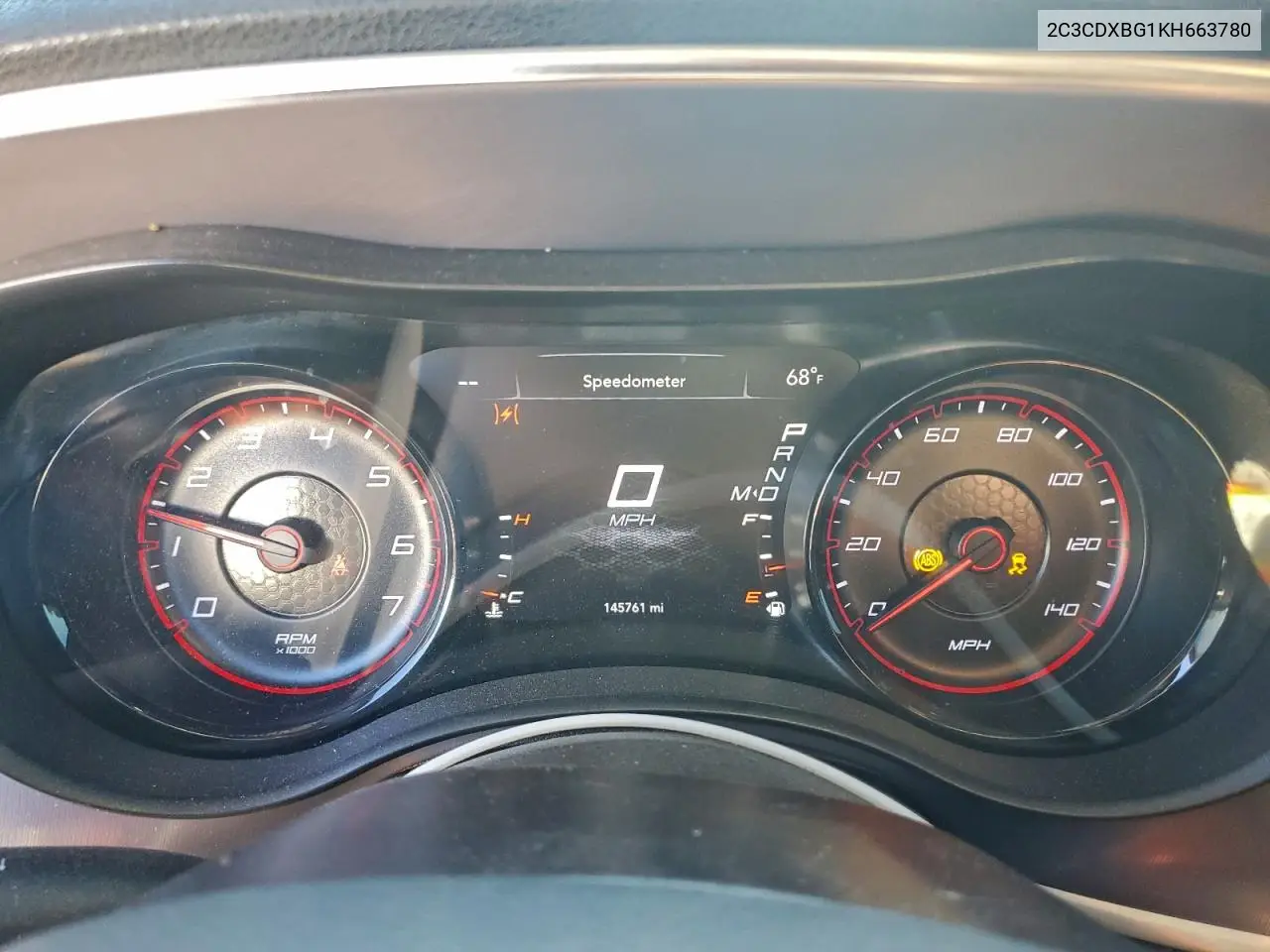 2C3CDXBG1KH663780 2019 Dodge Charger Sxt
