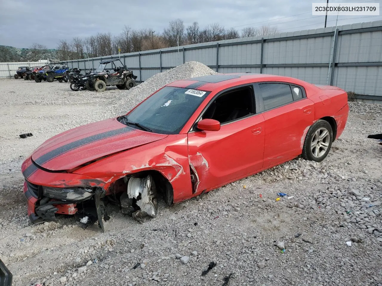 2020 Dodge Charger Sxt VIN: 2C3CDXBG3LH231709 Lot: 41663864