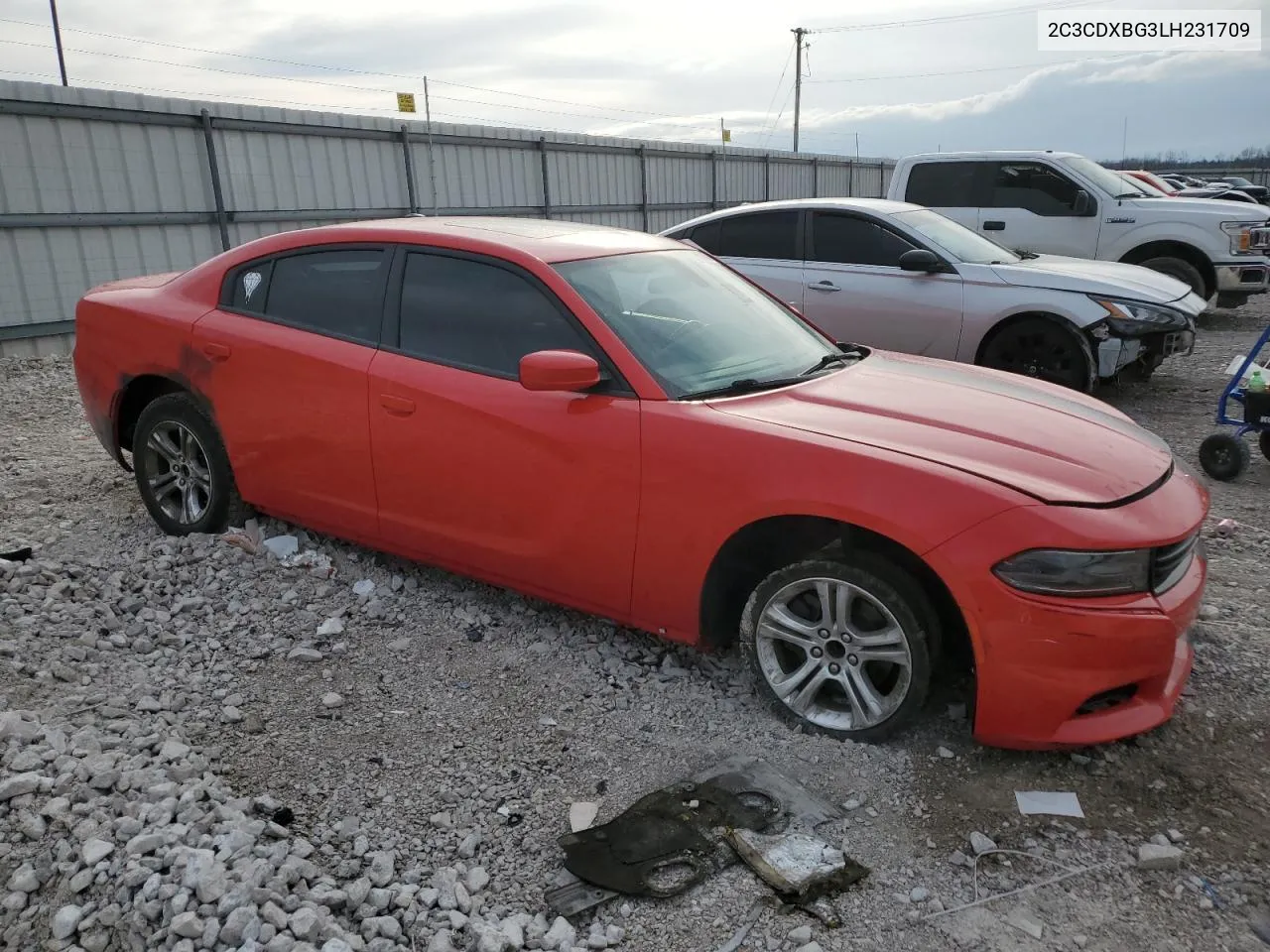 2020 Dodge Charger Sxt VIN: 2C3CDXBG3LH231709 Lot: 41663864