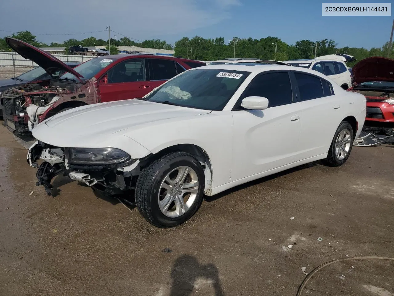 2020 Dodge Charger Sxt VIN: 2C3CDXBG9LH144431 Lot: 53888434