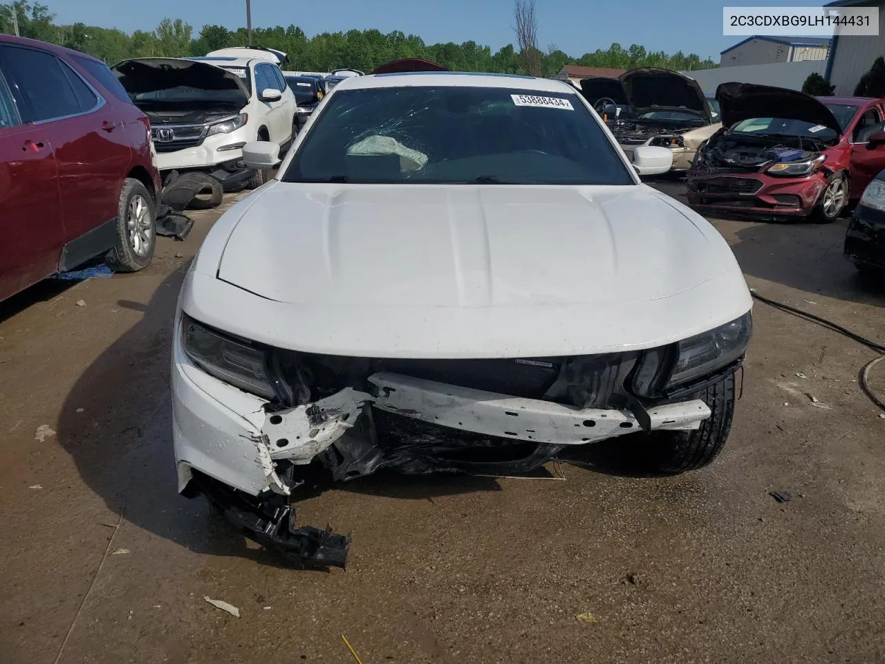 2020 Dodge Charger Sxt VIN: 2C3CDXBG9LH144431 Lot: 53888434