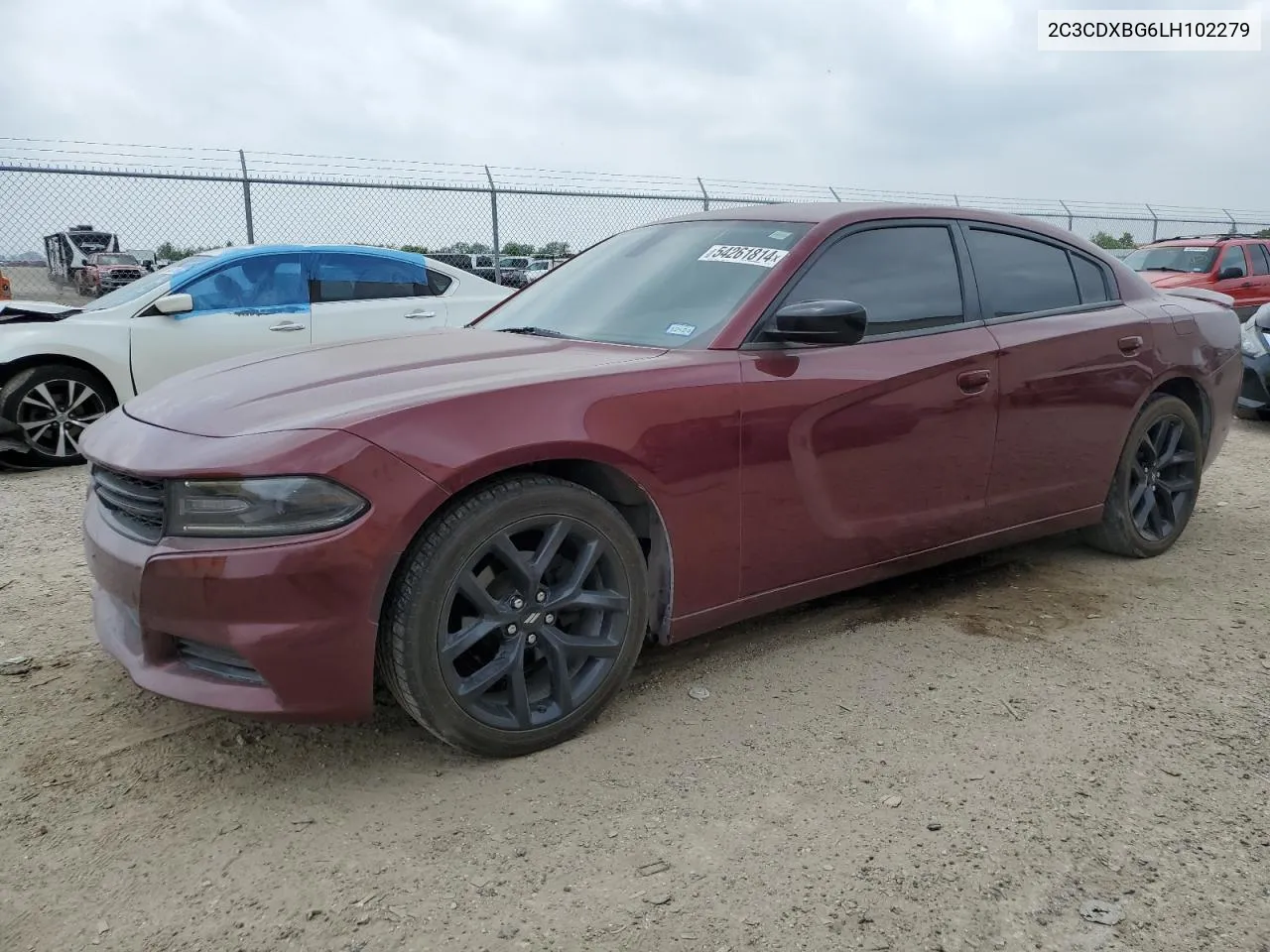 2020 Dodge Charger Sxt VIN: 2C3CDXBG6LH102279 Lot: 54261814