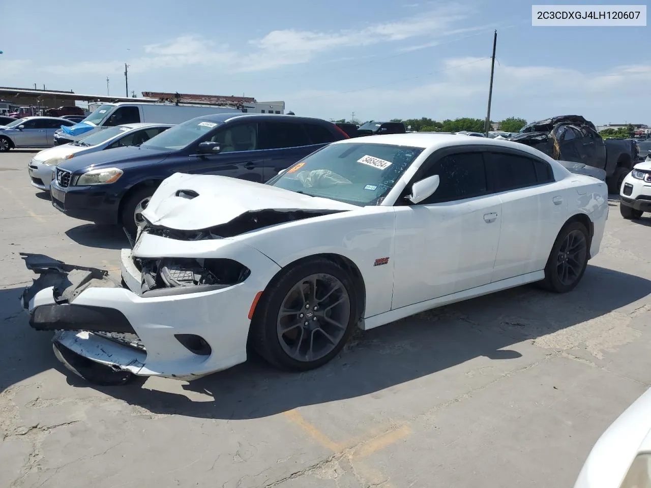 2020 Dodge Charger Scat Pack VIN: 2C3CDXGJ4LH120607 Lot: 54654254