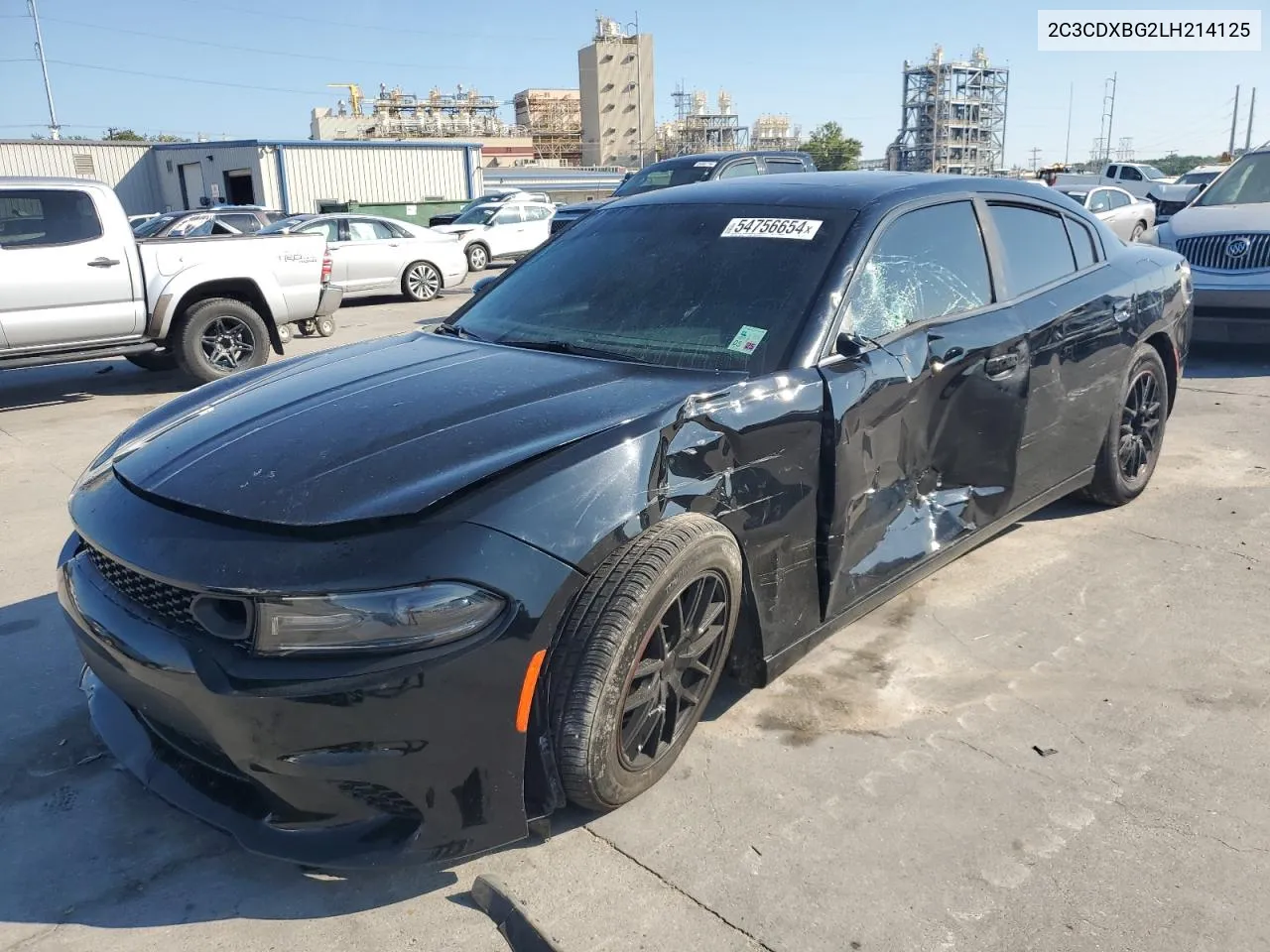 2020 Dodge Charger Sxt VIN: 2C3CDXBG2LH214125 Lot: 54756654