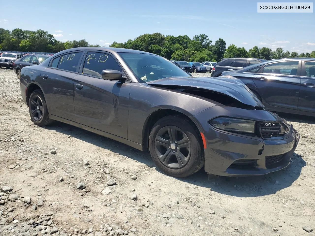 2020 Dodge Charger Sxt VIN: 2C3CDXBG0LH100429 Lot: 55800954