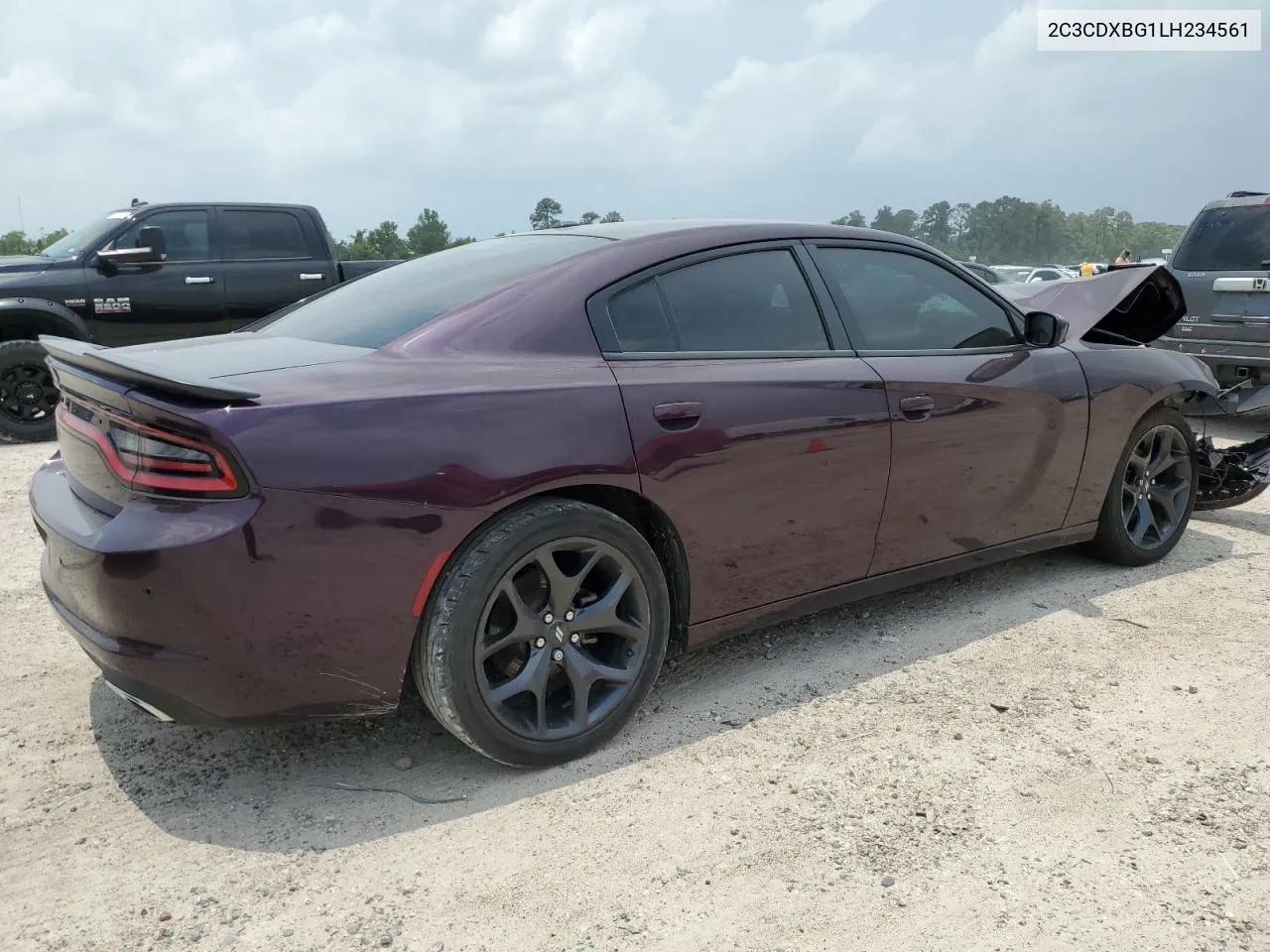 2020 Dodge Charger Sxt VIN: 2C3CDXBG1LH234561 Lot: 55820724