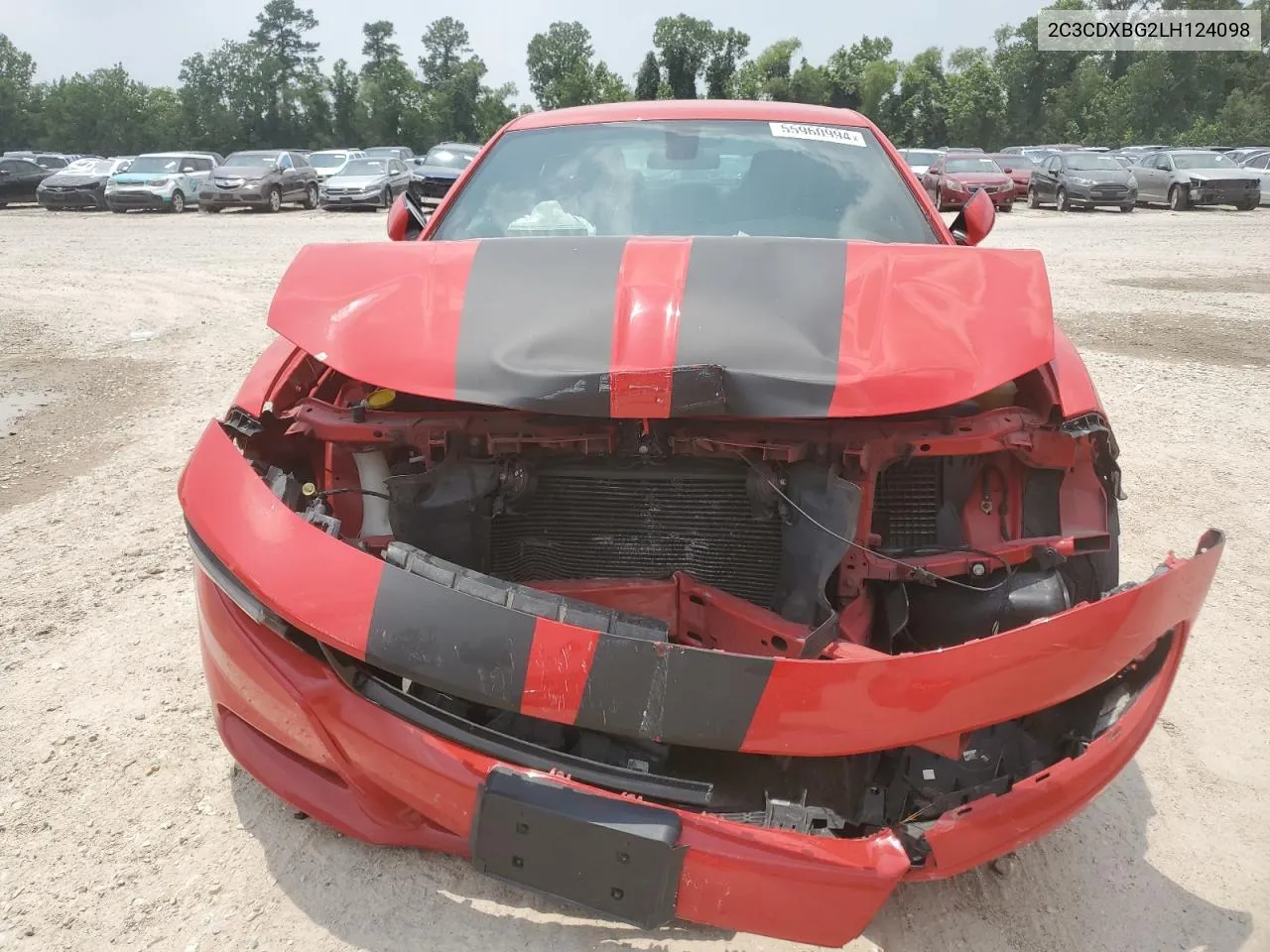 2020 Dodge Charger Sxt VIN: 2C3CDXBG2LH124098 Lot: 55960994