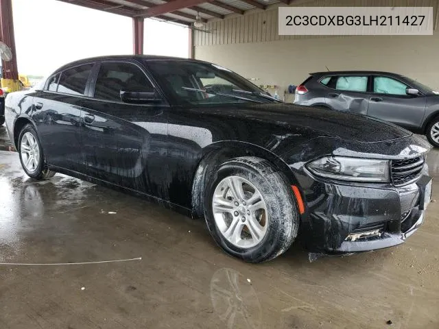 2020 Dodge Charger Sxt VIN: 2C3CDXBG3LH211427 Lot: 59703064