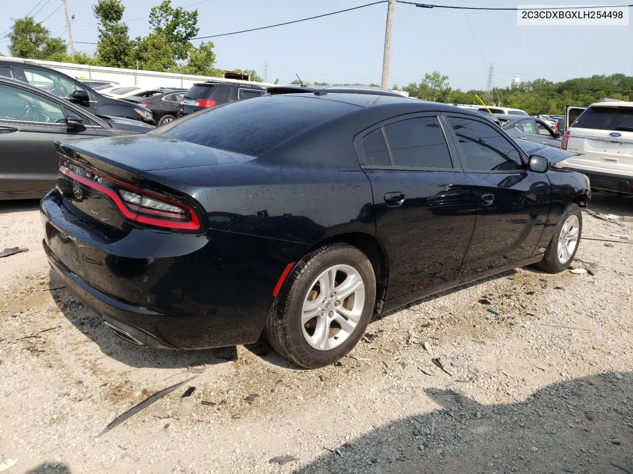 2020 Dodge Charger Sxt VIN: 2C3CDXBGXLH254498 Lot: 63587144