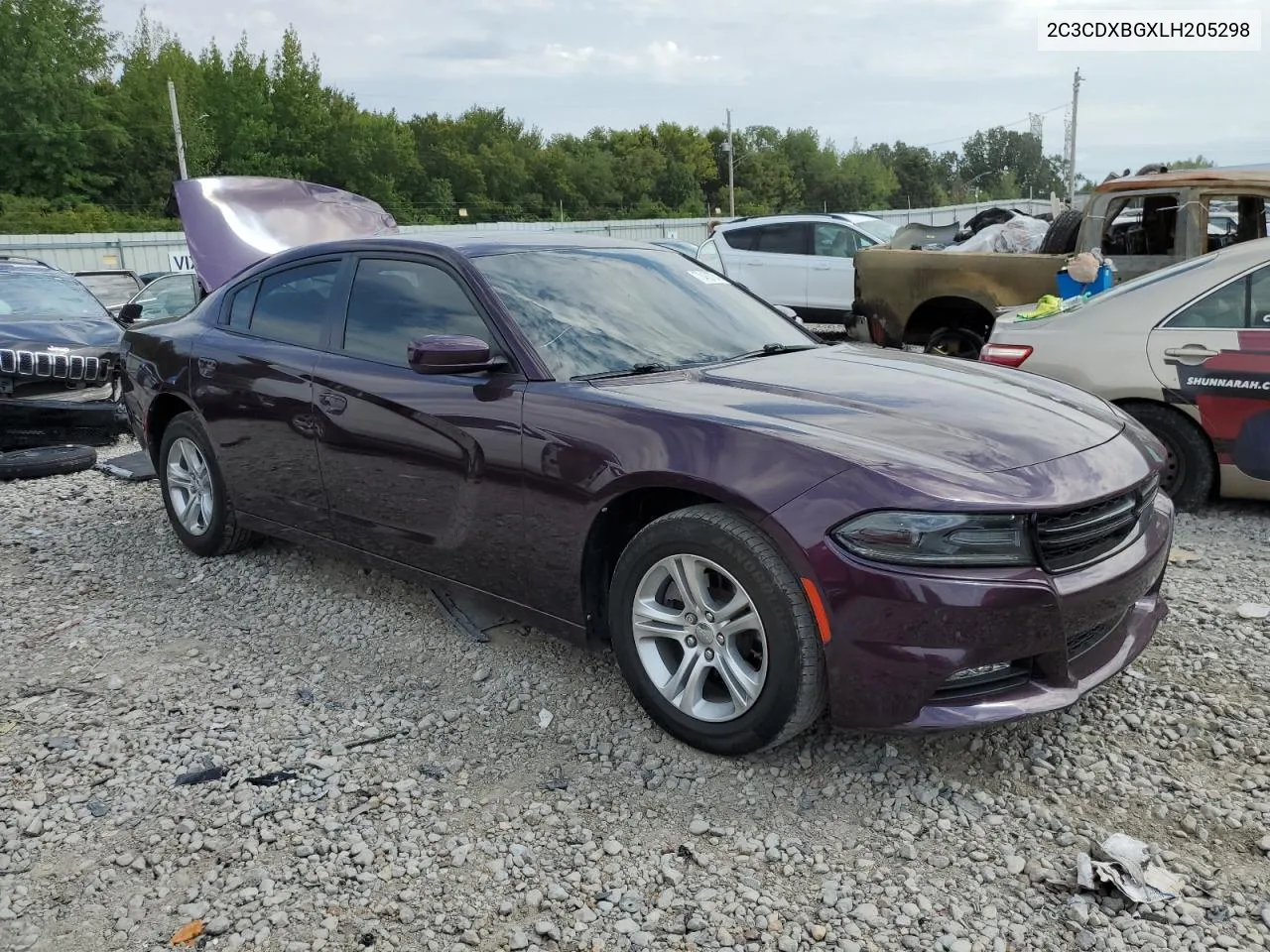 2020 Dodge Charger Sxt VIN: 2C3CDXBGXLH205298 Lot: 70482784