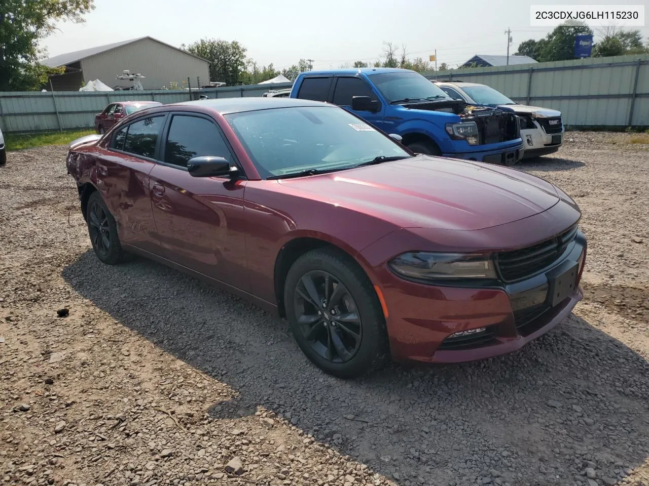 2020 Dodge Charger Sxt VIN: 2C3CDXJG6LH115230 Lot: 70683004