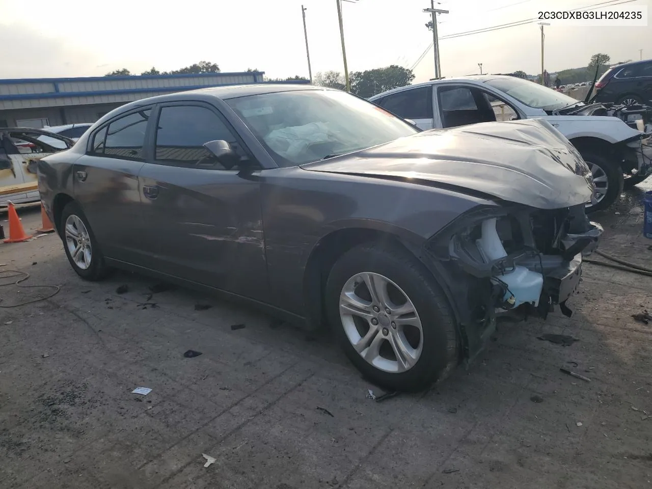 2020 Dodge Charger Sxt VIN: 2C3CDXBG3LH204235 Lot: 70971744