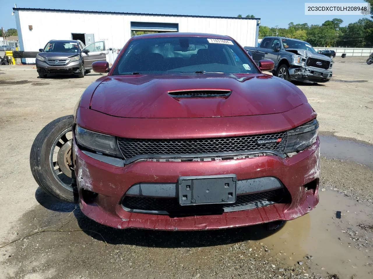 2020 Dodge Charger R/T VIN: 2C3CDXCT0LH208948 Lot: 71031604