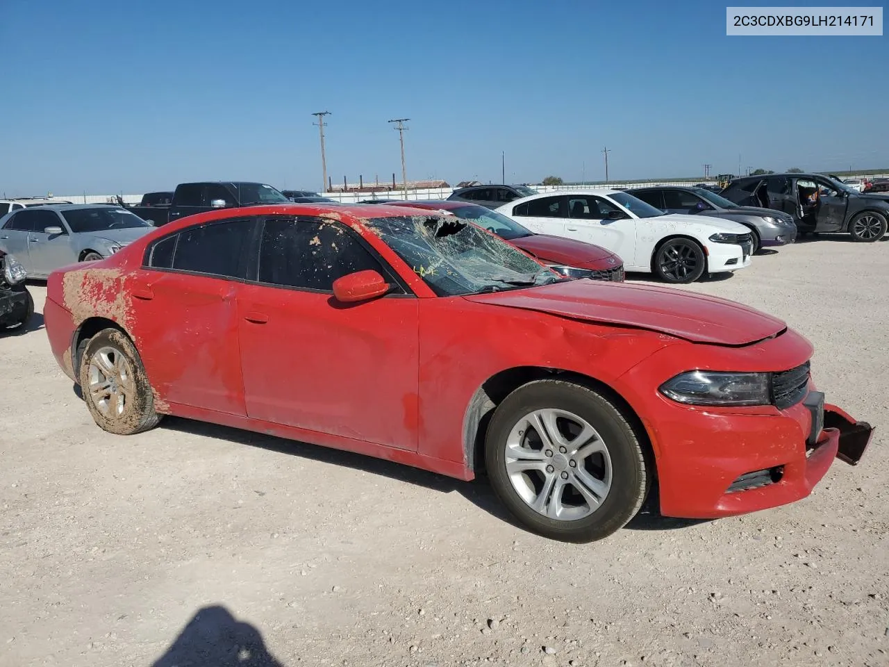 2020 Dodge Charger Sxt VIN: 2C3CDXBG9LH214171 Lot: 71101504