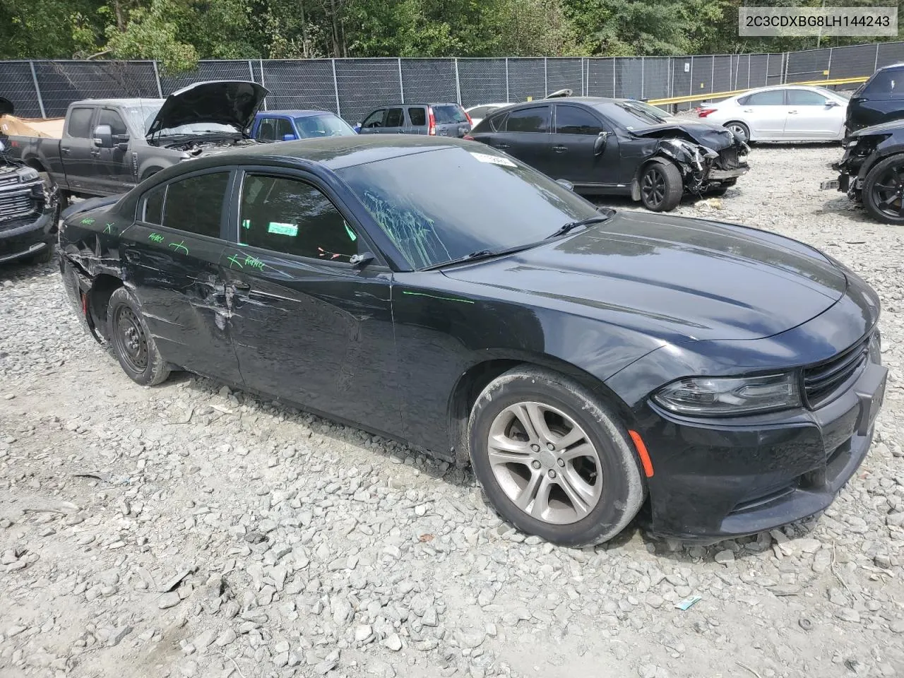 2020 Dodge Charger Sxt VIN: 2C3CDXBG8LH144243 Lot: 71158484