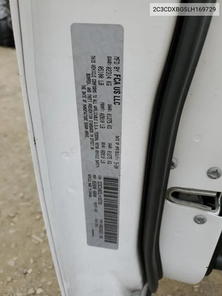 2C3CDXBG5LH169729 2020 Dodge Charger Sxt