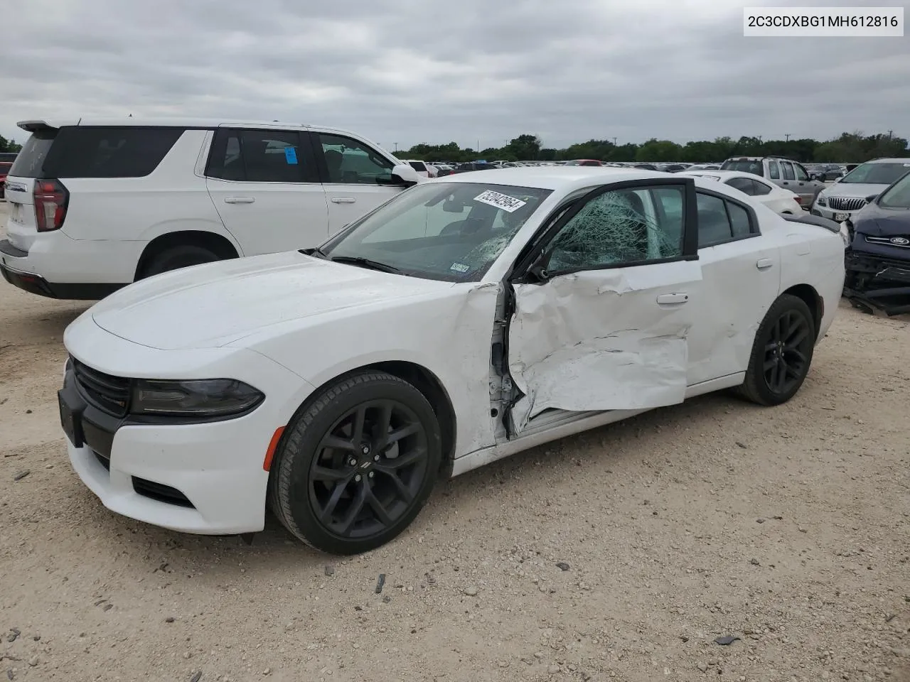 2021 Dodge Charger Sxt VIN: 2C3CDXBG1MH612816 Lot: 52042964