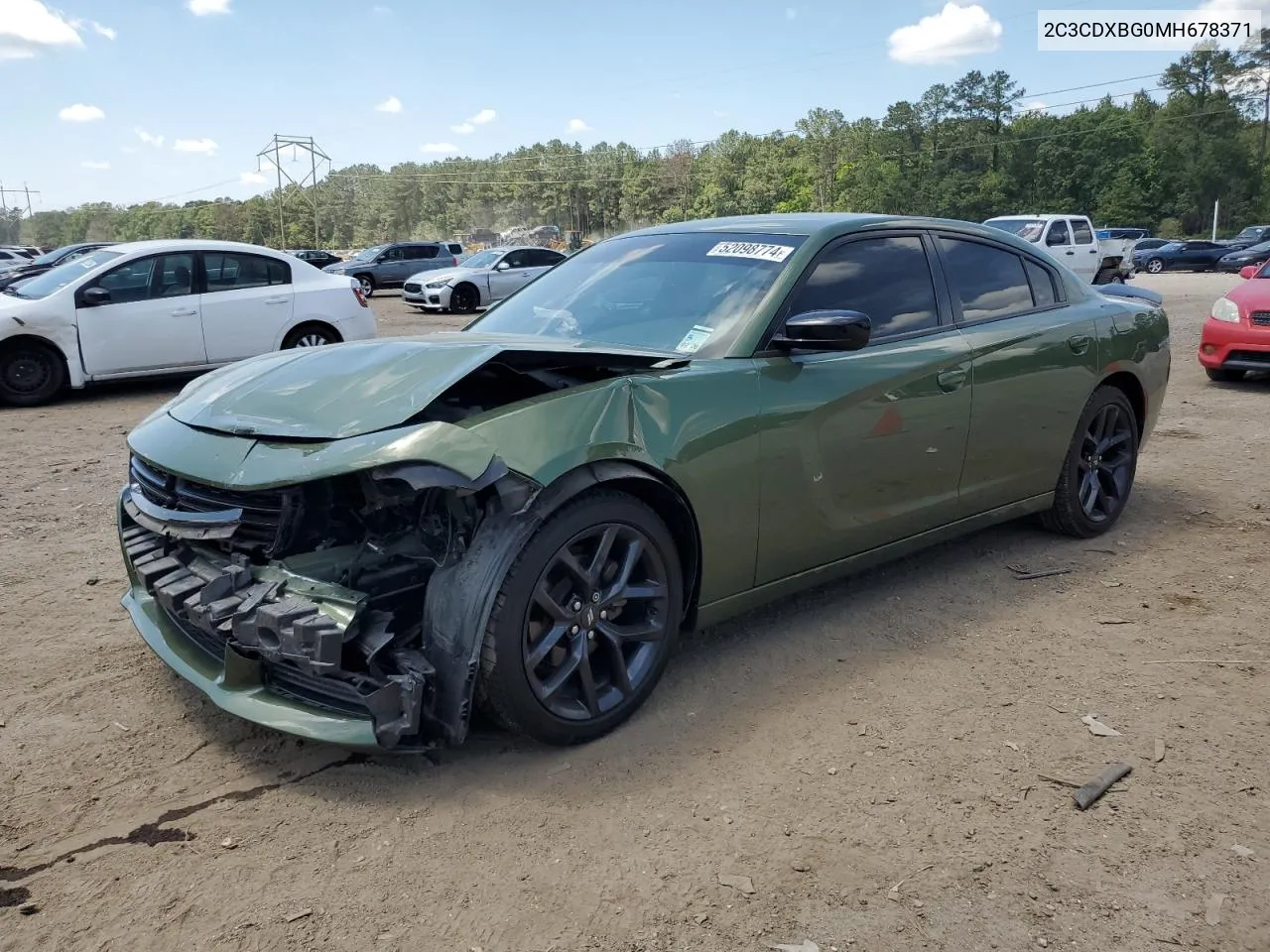 2021 Dodge Charger Sxt VIN: 2C3CDXBG0MH678371 Lot: 52098774