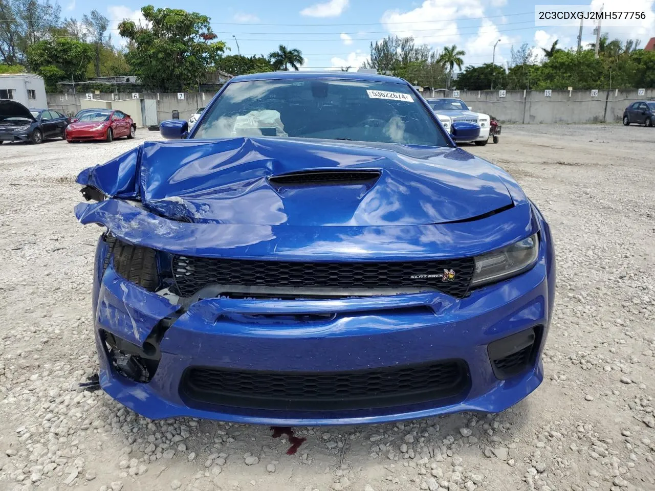 2021 Dodge Charger Scat Pack VIN: 2C3CDXGJ2MH577756 Lot: 53622674