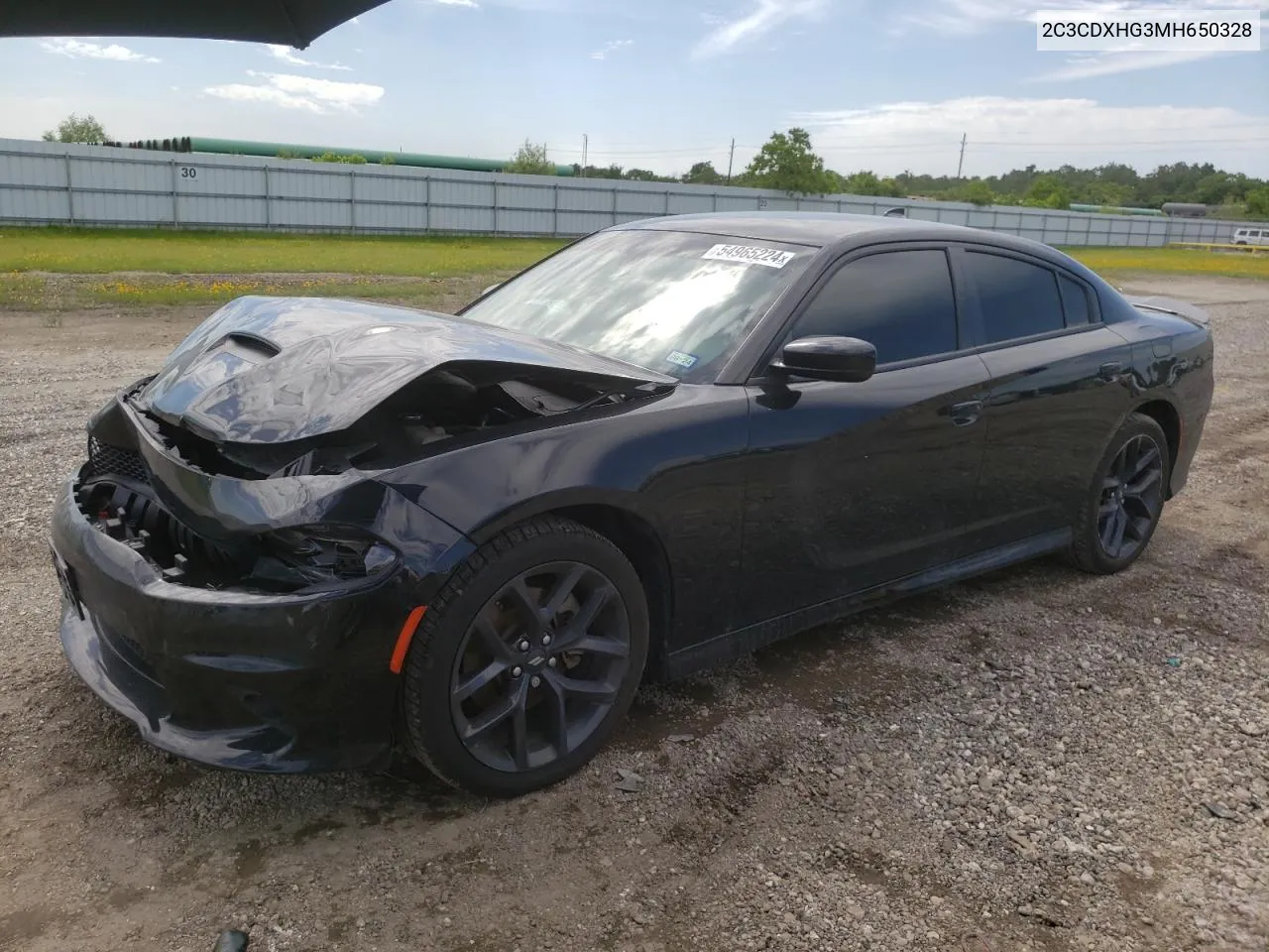 2021 Dodge Charger Gt VIN: 2C3CDXHG3MH650328 Lot: 54965224