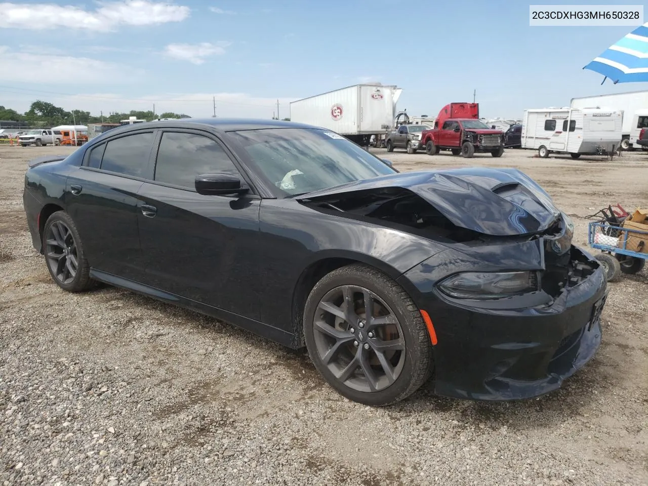 2021 Dodge Charger Gt VIN: 2C3CDXHG3MH650328 Lot: 54965224